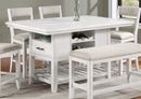 Crown Mark Furniture Wendy Counter Height Table in White image