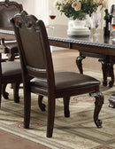 Crown Mark Kiera Dining Side Chair in Rich Brown (Set of 2)